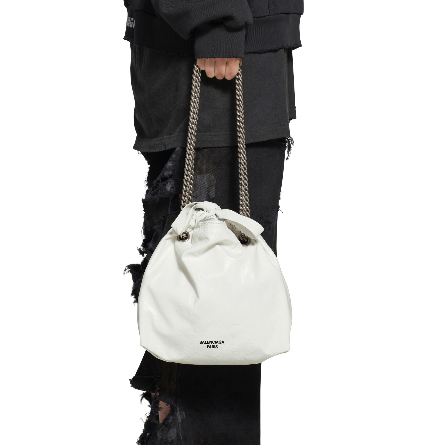 WOMEN'S CRUSH SMALL TOTE BAG IN OPTIC WHITE